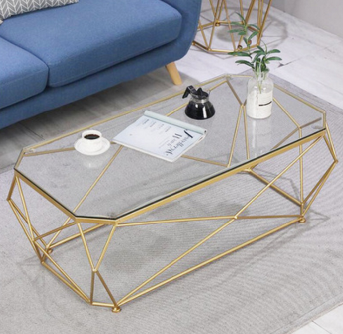 centre table glass coffee table gold