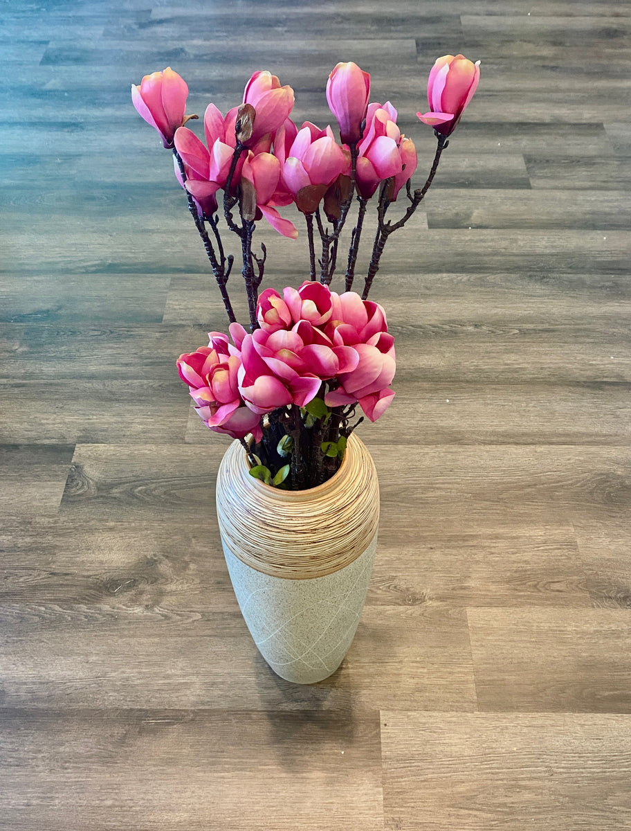 Flower long stem of Real Touch Silk Flower in PINK, Faux silk flowers