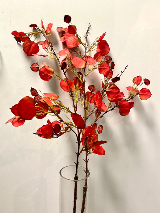 Flowers Artificial Flower Stem Branches in Red or Yellow Flower for Home Decor