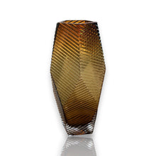 Glass Vase Super High Quality in Brown Sculptured
