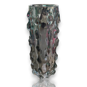 Glass Vase Super High Quality in Black Sculptured