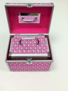 Fashion Beauty Suitcase Box Cases Portable in Pink Colour