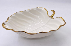 ceramic bowl leaf plate