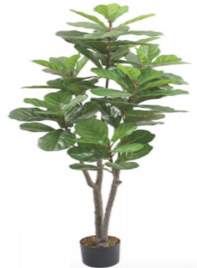5' ft Tree Artificial Fiddle Leaves Indoors Outdoors Fig Tree Plant Home Decor Backyard Terrace Plant 5 feet Large Fiddle Tree