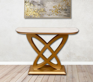 Console Table White Marble Top in Gold Entryway Table Golden Metal Modern Entrance Console Table