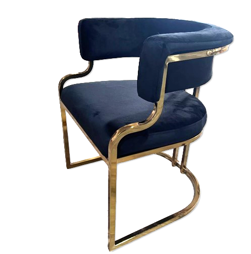 Black and Gold Chair Metal Dine Armchair Modern Furniture Restaurant Chair Leather Dining Chairs