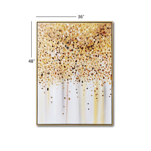 Large Framed Abstract Handmade Oil Painting on Stretched Canvas