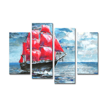 High Quality Art Print on Stretched Canvas of a Sail Ship in Group