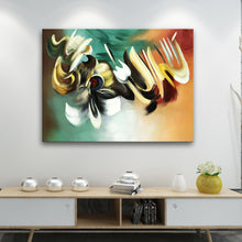 Huge Islamic Abstract Handmade Oil Painting on Stretched Canvas