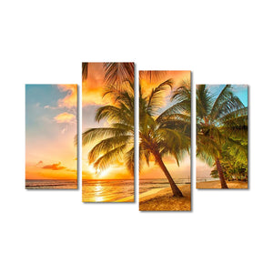 High Quality Art Print on Stretched Canvas of Palm Trees in Group