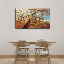 Premium Quality 100% Handmade Oil Painting of Golden Tree on Canvas