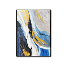 Framed Abstract Handmade Oil Painting on Stretched Canvas with BLACK Frame