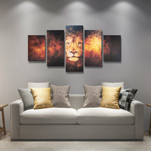 High Quality Art Print on Stretched Canvas of  a Lion in Group