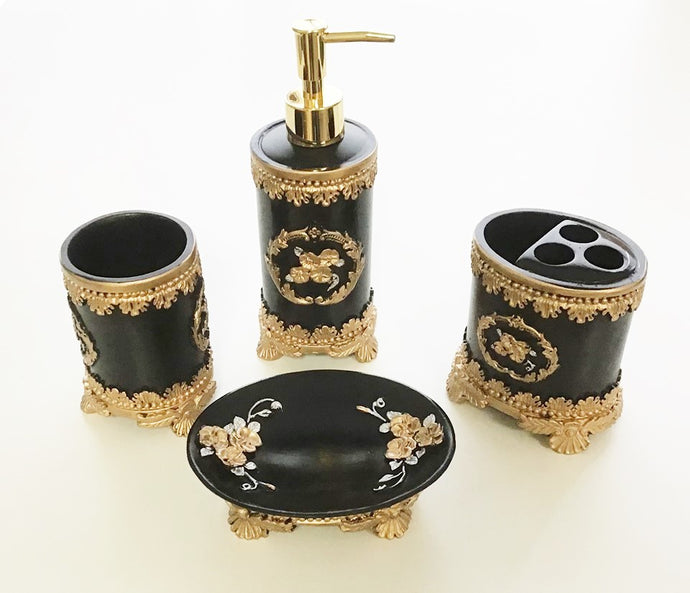 Romantic 4 Pieces Bathroom Set  Made From Premium Resin