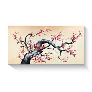 Handmade Oil Painting of Blossom Tree View on Canvas