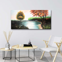 Handmade Oil Painting of Landscape View on Canvas