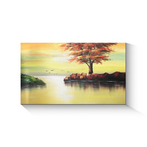 Huge Handmade Oil Painting of Landscape  on Stretched Canvas