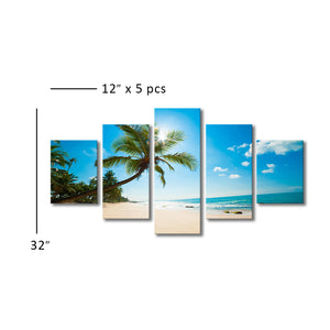 High Quality Art Print of Ocean View on Stretched Canvas in Group