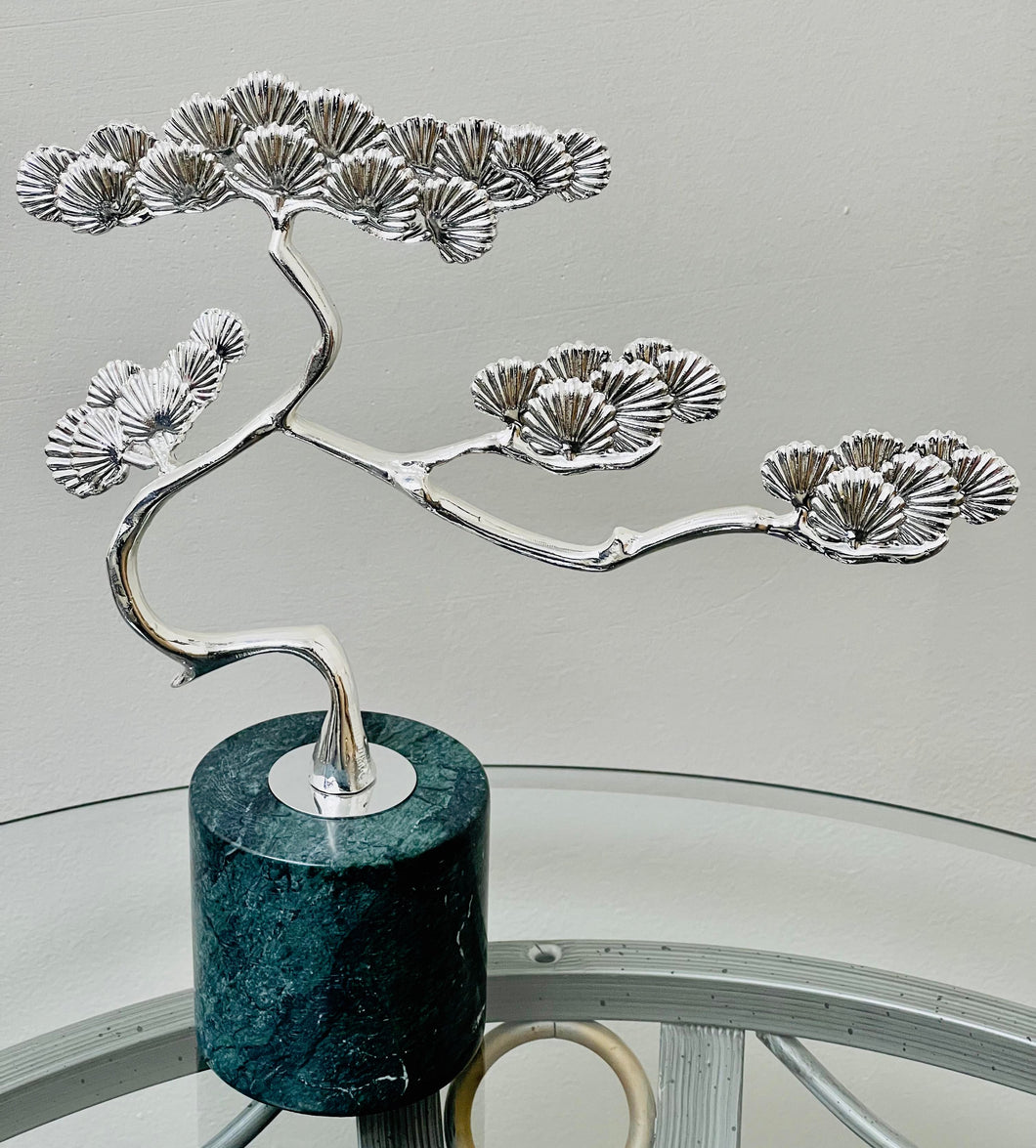 Centre Piece Marble Sculpture in Silver