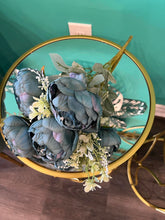 Flowers Silk Rose Bouquet in Light Blue Color With Stem
