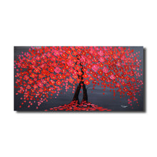 Handmade Oil Painting of PinkTree on Stretched Canvas
