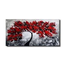 Premium Quality 100% Handmade Oil Painting on Canvas of Red Tree