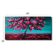 Huge High Quality 100% Handmade Oil Painting on Canvas of Pink Tree