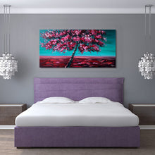Huge High Quality 100% Handmade Oil Painting on Canvas of Pink Tree