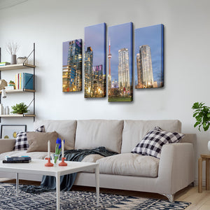 High Quality Art Print on Stretched Canvas of Toronto City in Group