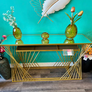 console table gold