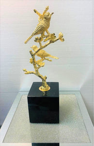 Marble Sculpture Center Piece in Gold|Silver