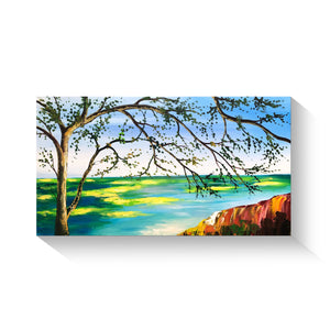 Handmade Oil Painting of 3D view of Landscape View on Canvas