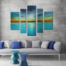 Handmade Oil Painting on Stretched Canvas of Skyline View