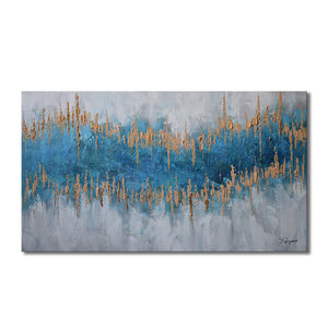 Abstract Handmade Oil Painting on Stretched Canvas in Unique Colors