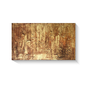 Abstract Handmade Oil Painting on Stretched Canvas in Gold