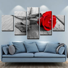 Huge High Quality Art Print on Stretched Canvas of Huge Red Rose  in Group
