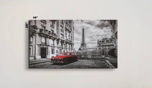 High Quality Art Print on Stretched Canvas of Paris Street