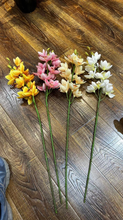 Flower long stem of Artificial Silk in ORANGE , Faux flowers for Long Vases