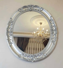 Modern Decorated Oval Wall Mirror