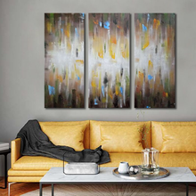 Handmade Abstract Oil Painting on Stretched Canvas in Group