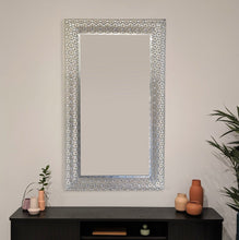 Handcrafted Decorative Metal & Crystal Modern Mirror in Silver/ Gold