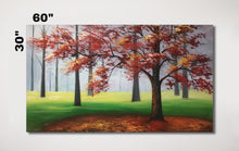 Huge Handmade Oil Painting of Large Landscape View on Stretched Canvas