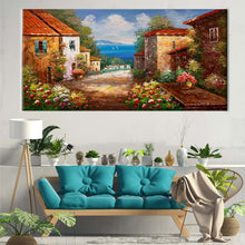 Huge Handmade Oil Painting of Venice City on Stretched Canvas
