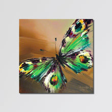 Handmade Oil Painting on Stretched Canvas of a Butterfly