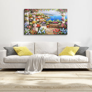 Handmade Oil Painting of Venice City on Stretched Canvas