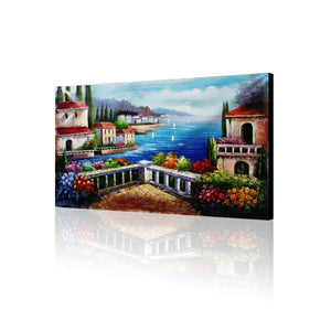 Handmade Oil Painting of Venice City on Stretched Canvas