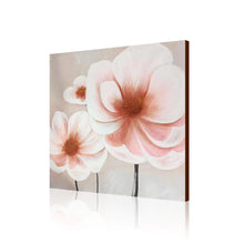 Handmade Oil Painting of Pink and white flower view on Canvas