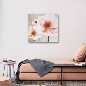 Handmade Oil Painting of Pink and white flower view on Canvas