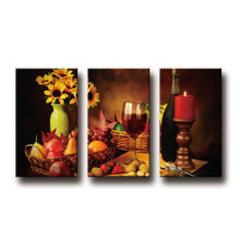 High Quality Art Print of Fruits on Stretched Canvas of Three Picture Set in Group