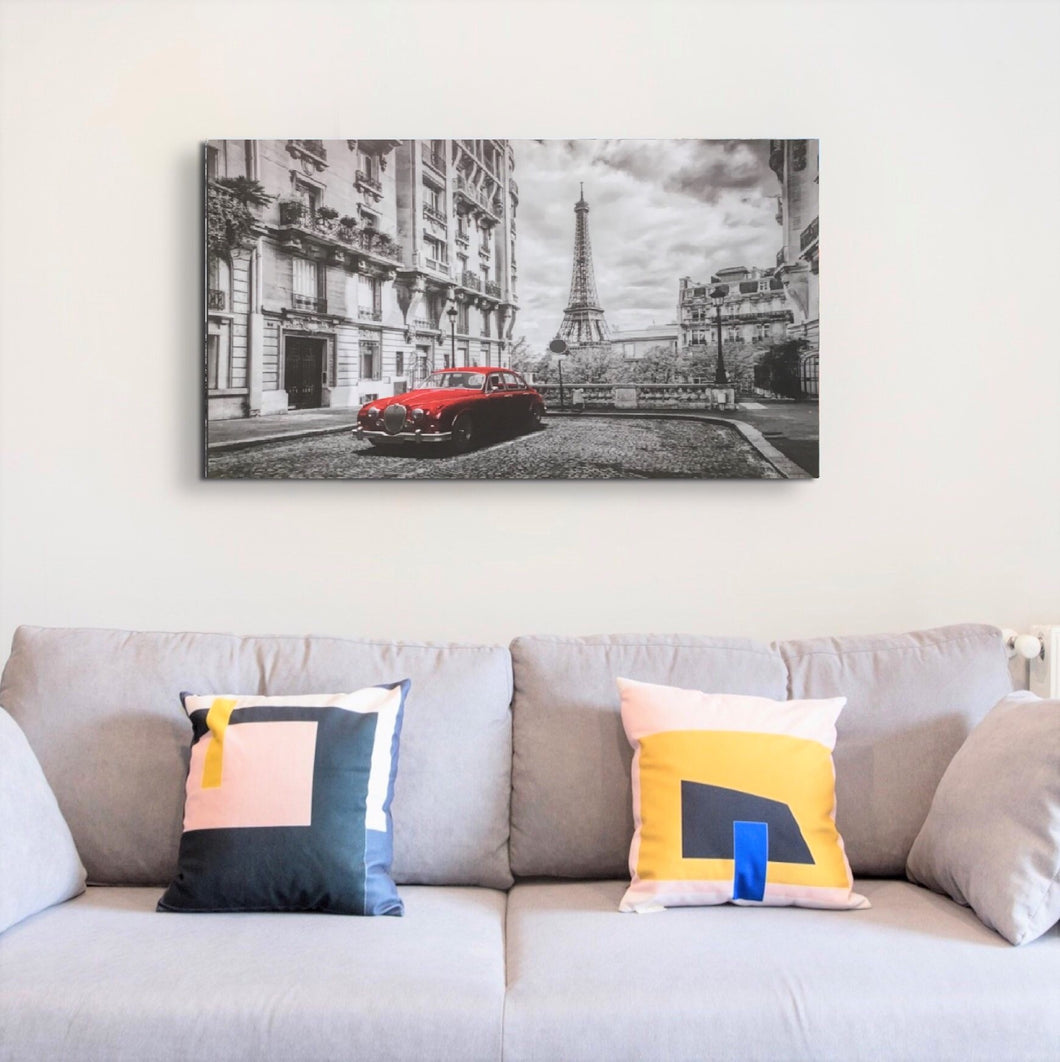 High Quality Art Print on Stretched Canvas of Paris Street